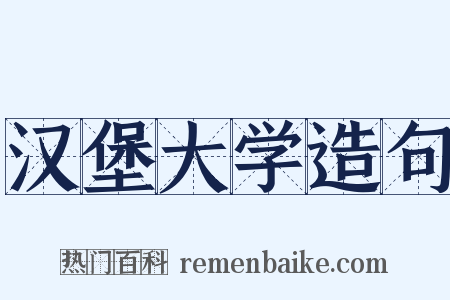 汉堡大学造句是什么意思的图片